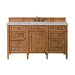 Brittany 60" Single Vanity, Saddle Brown w/ 3 CM Ethereal Noctis Silestone Top