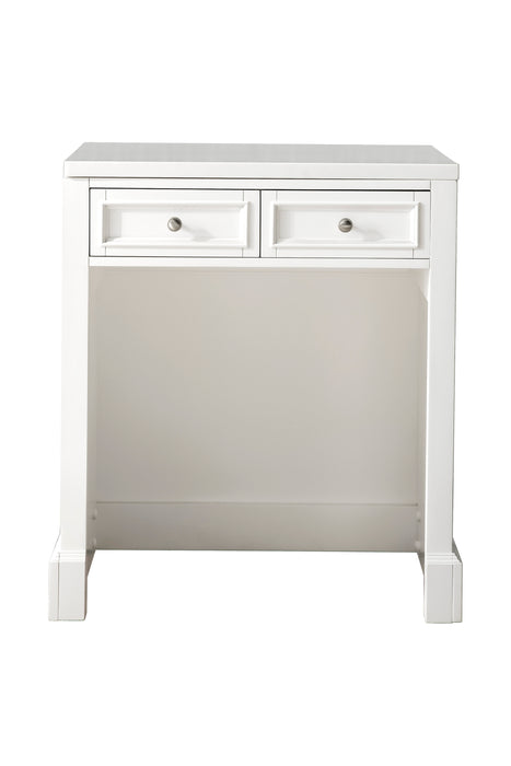 De Soto 30" Countertop Unit, Bright White w/ 3 CM White Zeus Silestone Top