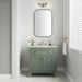 James Martin Chicago 30" Single Bathroom Vanity in Smokey Celadon, shown in a bathroom setting
