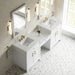 James Martin Vanities Bellshire 84" Dual Vanity Set with 24" Make-Up Counter