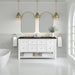 Breckenridge 60" Double Vanity, Whitewashed Oak w/ 3 CM Parisien Bleu Top