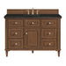 Lorelai 48" Single Vanity, Light Natural Oak w/ 3 CM Eternal Jasmine Pearl Silestone Top w/FreePower Wireless Charger
