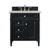 Brittany 30" Single Vanity, Black Onyx, w/ 3 CM Siberian Silestone Top