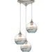 Elk Lighting Sutter 3 Light 12 inch Creek Satin Nickel Pendant