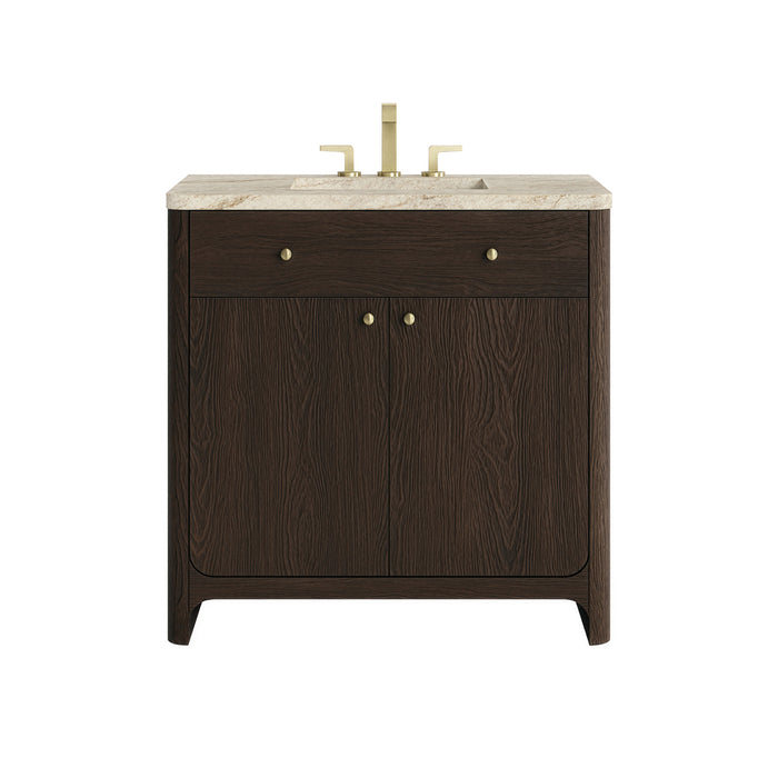 Gracyn 36" Single Vanity, Sable, w/ 3 CM Tajnar Eclos Widespread Top