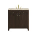 Gracyn 36" Single Vanity, Sable, w/ 3 CM Tajnar Eclos Widespread Top