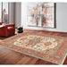 Pasargad Home Serapi Collection Hand-Knotted Wool Area Rug, 8'10" X 11' 9", Ivory PH-04 9x12