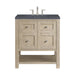 Breckenridge 30" Single Vanity, Whitewashed Oak w/ 3 CM Charcoal Soapstone Silestone Top