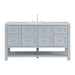 Breckenridge 60" Single Vanity, Smokey Celadon, w/ 3 CM Ethereal Noctis Quartz Top