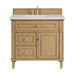 Lorelai 36" Single Vanity, Light Natural Oak, w/ 3 CM Siberian Silestone Top
