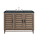 Portland 48" Single Vanity Whitewashed Walnut w/ 3 CM Charcoal Soapstone Silestone Top