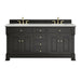 Brookfield 72" Double Vanity, Black Onyx w/ 3 CM Lime Delight Silestone Top