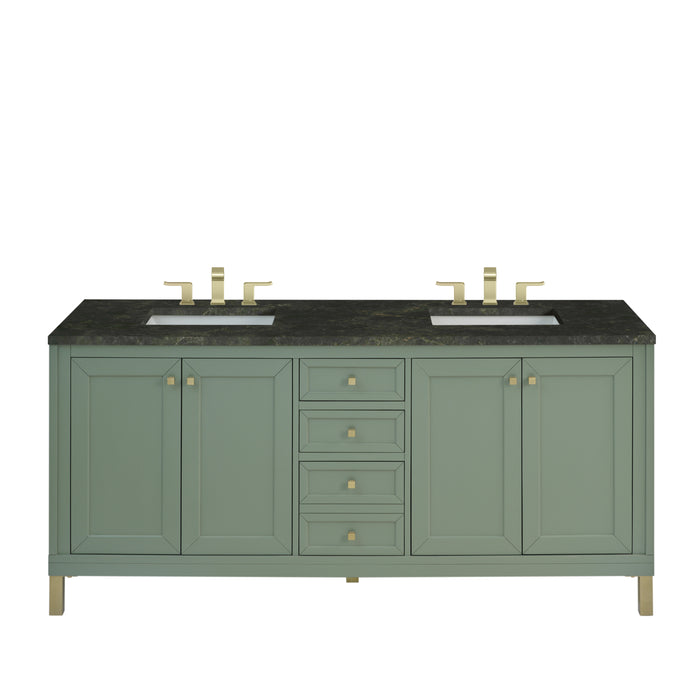 Chicago 72" Double Vanity, Smokey Celadon