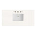 48" Single Top, 3 CM White Zeus Silestone w/ Sink