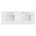 60" Double Top, 3 CM Ethereal Noctis Silestone w/ Sink & FreePower Wireless Charger