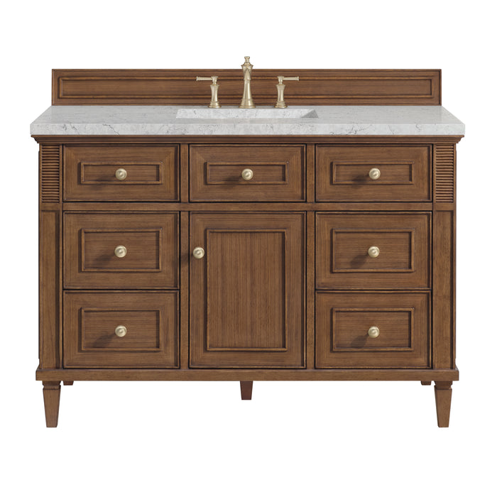 Lorelai 48" Single Vanity, Light Natural Oak, w/ 3 CM Siberian Silestone Top