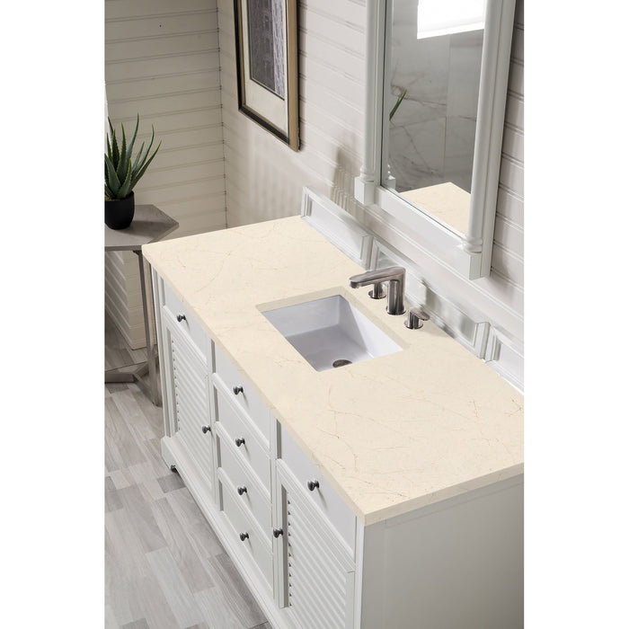 James Martin Vanities Savannah 60" Bright White Single Vanity