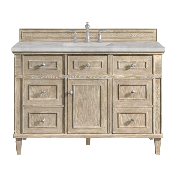 Lorelai 48" Single Vanity, Mid-Century Walnut w/ 3 CM Ethereal Noctis Silestone Top