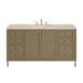 Chicago 60" Single Vanity, Smokey Celadon, w/ 3 CM Victorian Silver Silestone Top w/ FreePower Wireless Charger