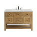 Breckenridge 48" Single Vanity, Bright White w/ 3 CM Victorian Silver Top w/FreePower Wireless Charger