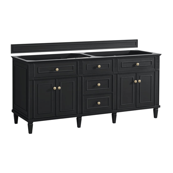 Lorelai 72" Double Vanity, Light Natural Oak w/ Single Hole 3 CM White Zeus Silestone Top & Backsplash