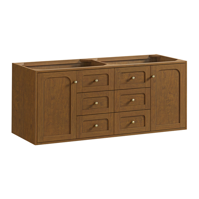 Laurent 60" Double Vanity, Light Natural Oak, w/ 3 CM Phantome Eclos Top