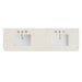 72" Double Radius Cut Top, Widespread 3CM Siberian Silestone w/ Sink