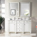 James Martin Bristol 60" Double Bathroom Vanity in Bright White, shown in a bathroom setting