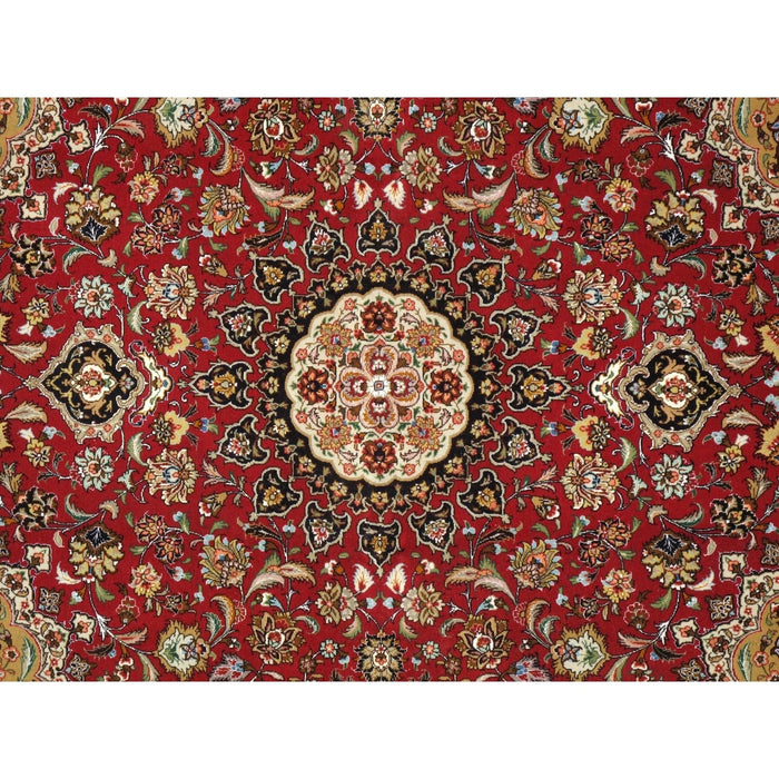 Pasargad Home Baku Colletion Hand-Knotted Silk & Wool Area Rug- 5' 1" X 6'11" 37439