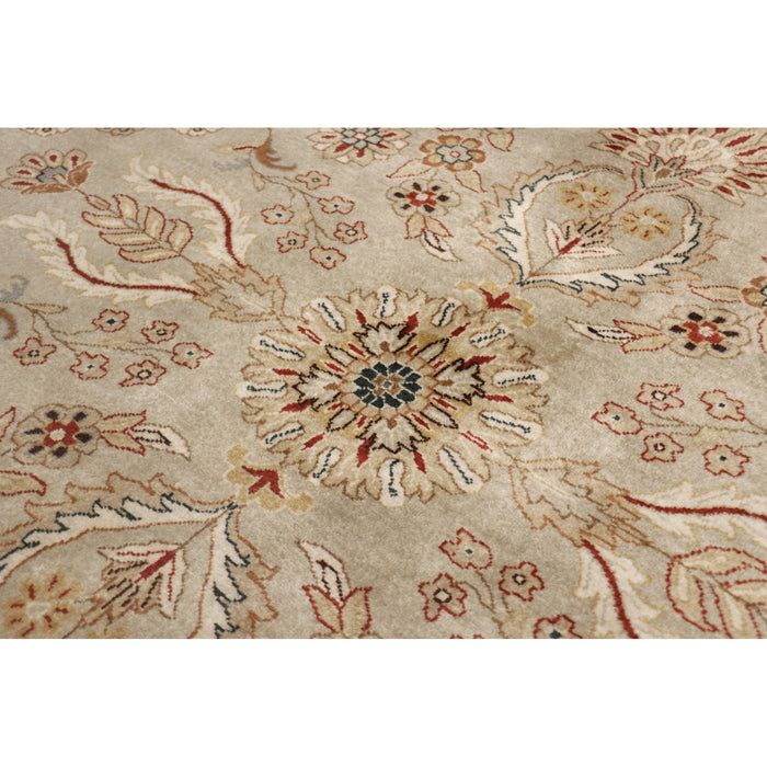 Pasargad Home Baku Collection Hand-Knotted Lamb's Wool Area Rug- 8' 10" X 11' 11" P-501 S.GREEN 9X12