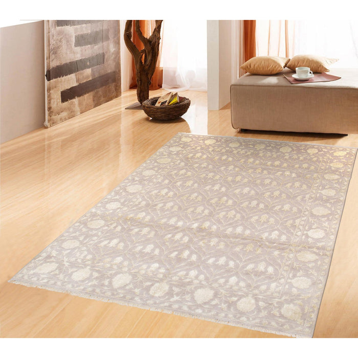 Pasargad Home Baku Collection Hand-Knotted Silk & Wool Area Rug- 7' 11" X 9' 9" P-834 8X10