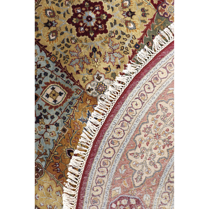 Pasargad Home Baku Collection Hand-Knotted Lamb's Wool Area Rug- 6' 1" X 6' 1" PSK-2 MULTI 6X6