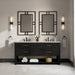 James Martin Lucian 72" Double Bathroom Vanity in Carbon Oak, shown in a bathroom setting