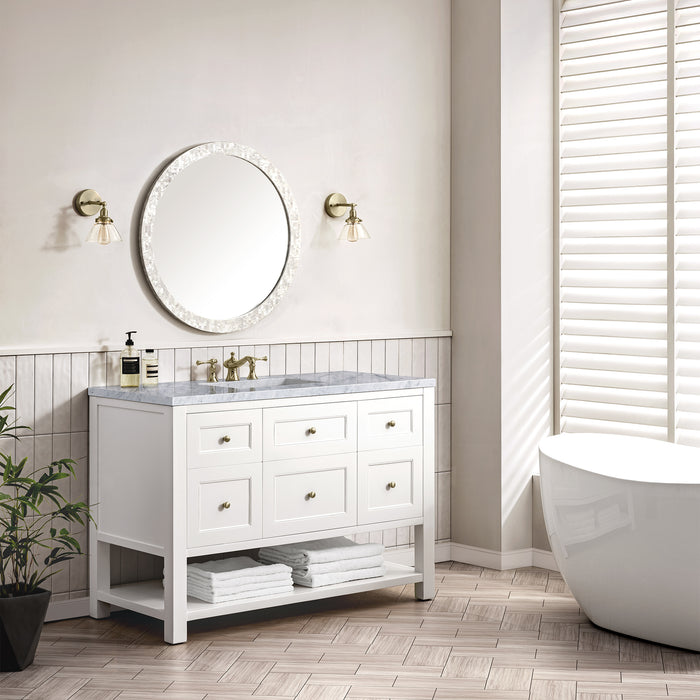 Breckenridge 48" Single Vanity, Serenity Blue, w/ 3 CM Tajnar Eclos Top