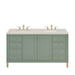Chicago 60" Double Vanity, Walnut Whisper