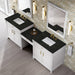 James Martin Vanities Bellshire 96" Dual Vanity Set with 24" Make-Up Counter