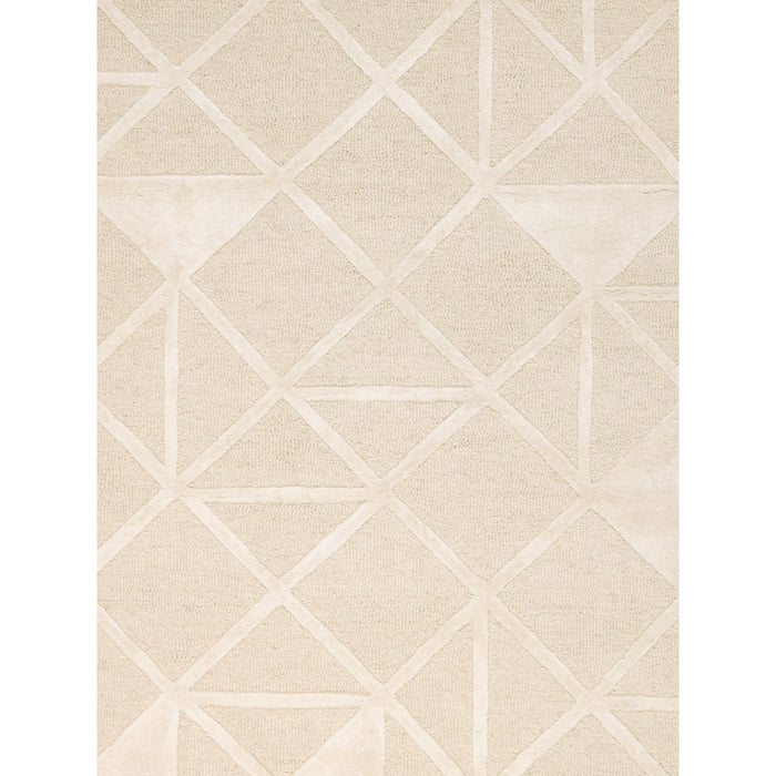 Pasargad Home Edgy Collection Hand-Tufted Bamboo Silk & Wool Area Rug, 5' 0" X 8' 0", Ivory pvny-25 5x8