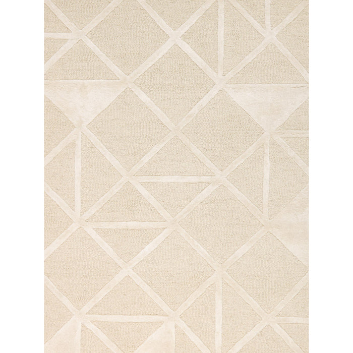 Pasargad Home Edgy Collection Hand-Tufted Bamboo Silk & Wool Area Rug, 7' 9" X 9' 9", Ivory pvny-25 8x10