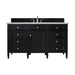 Brittany 60" Single Vanity, Black Onyx, w/ 3 CM Ethereal Noctis Silestone Top