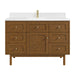 Laurent 48" Single Vanity, Light Natural Oak w/ 3 CM Victorian Silver Top