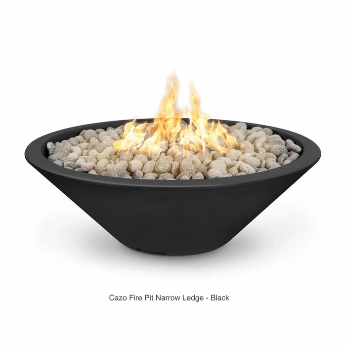 The Outdoor Plus Cazo 60" Fire Pit Narrow Ledge Powder Coated | Match Lit with Flame Sense