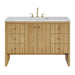 Hudson 48" Single Vanity, Honey Oak w/ 3 CM Tajnar Eclos Top w/FreePower Wireless Charger