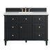 Lorelai 48" Single Vanity, Black Onyx w/ 3 CM White Zeus Silestone Top