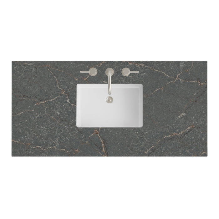 48" Single Top, 3 CM Parisien Bleu Silestone w/ Sink
