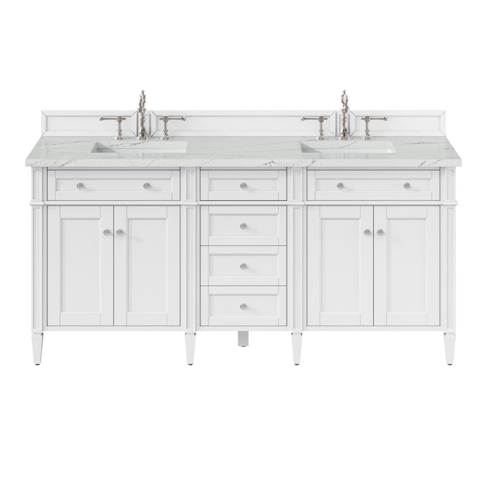 Brittany 72" Double Vanity, Victory Blue, w/ 3 CM Phantome Eclos Top