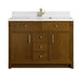Bellshire 48" Single Vanity, Bright White w/ 3 CM Ethereal Noctis Silestone Top w/FreePower Wireless Charger