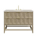 Emmeline 48" Single Vanity, Pebble Oak, w/ 3 CM Siberian Silestone Top