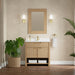 James Martin Solene 36" Single Bathroom Vanity in Seaside Oak, shown in a bathroom setting