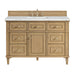 Lorelai 48" Single Vanity, Bright White w/ 3 CM Victorian Silver Silestone Top