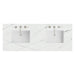 60" Double Top, 3 CM Ethereal Noctis Silestone w/ Sink